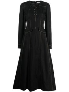 Dorothee Schumacher robe mi-longue à coutures contrastantes - Noir