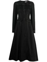 Dorothee Schumacher robe mi-longue à coutures contrastantes - Noir