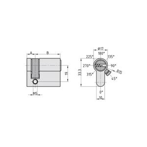 Basi VB5021-0000-0020 Profielhalfcilinder 10 / 30mm