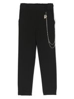 John Richmond Junior pantalon à détail de chaîne - Noir