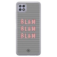 Samsung Galaxy A22 5G siliconen telefoonhoesje - Blah blah blah