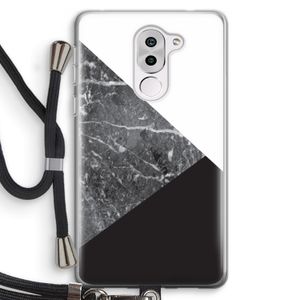 Combinatie marmer: Honor 6X Transparant Hoesje met koord