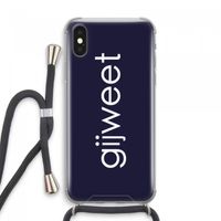 Gijweet: iPhone XS Max Transparant Hoesje met koord