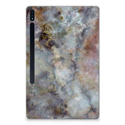 Samsung Galaxy Tab S7 Plus | S8 Plus Tablet Back Cover Marmer Grijs