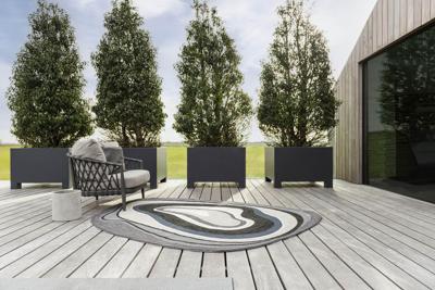 Brink en Campman - Habitat Aura Grey Outdoor 477304 - 250x350 cm Vloerkleed