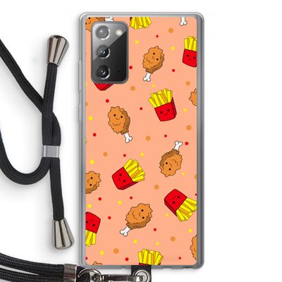 Chicken 'n Fries: Samsung Galaxy Note 20 / Note 20 5G Transparant Hoesje met koord