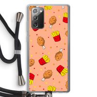 Chicken 'n Fries: Samsung Galaxy Note 20 / Note 20 5G Transparant Hoesje met koord