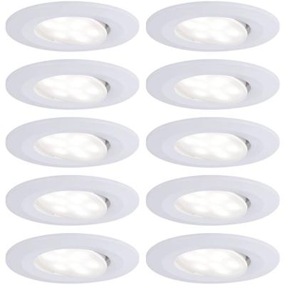Paulmann LED-inbouwlamp voor badkamer Set van 10 stuks 60 W Wit (mat)