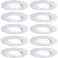 Paulmann LED-inbouwlamp voor badkamer Set van 10 stuks 60 W Wit (mat)