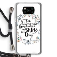 Diamonds: Xiaomi Poco X3 NFC Transparant Hoesje met koord