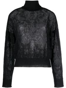 TWINSET roll-neck knitted top - Noir