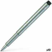 Markeerstiften Faber-Castell Pitt Artist Metaal Zilverkleurig (10 Stuks)
