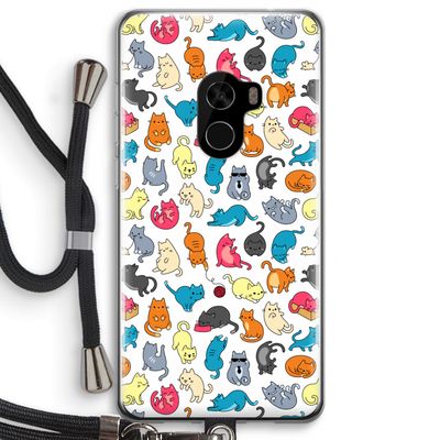 Kleurrijke katten: Xiaomi Mi Mix 2 Transparant Hoesje met koord