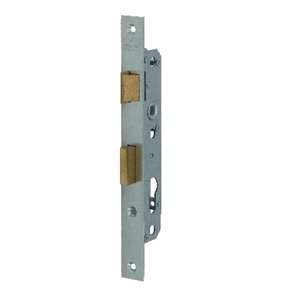 Nemef 8691 Deurslot | DM25mm | PC72mm | krukgat 8mm | voorplaat staal verzinkt 24x245mm rechthoekig | zamac verzinkte dag- en nachtschoot | DR 2+4/1+3