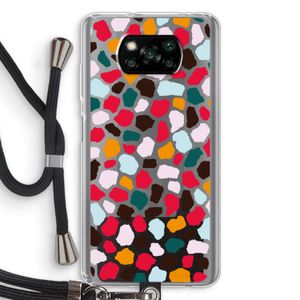Colored Giraffe: Xiaomi Poco X3 NFC Transparant Hoesje met koord