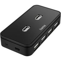 Hama USB 2.0-hub 7 poorten Zwart
