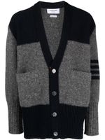 Thom Browne cardigan à détails 4 bandes signature - Gris - thumbnail