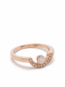 Loyal.e Paris bague Intrépide Grand Arc en or 18ct ornée de diamants - Rose