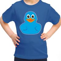 Verkleed T-shirt voor jongens/meisjes - eendje - blauw - Carnaval - feestkleding