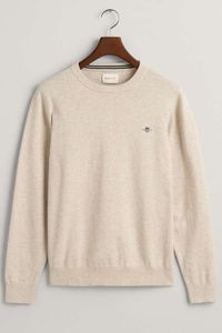 GANT Regular Fit Trui ronde halsbeige, Effen