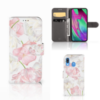 Samsung Galaxy A40 Hoesje Lovely Flowers - thumbnail