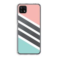 Strepen pastel: Samsung Galaxy A22 5G Transparant Hoesje