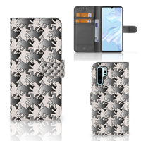Huawei P30 Pro | Telefoonhoesje | Met pasjeshouder | Salamander Grey Huawei P30 Pro | Telefoonhoesje | Met pasjeshouder | Salamander Grey