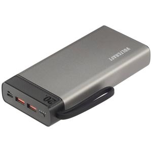 VOLTCRAFT PB-20-PD3.0 Powerbank 20000 mAh USB PD 3.0 LiPo Grijs-zwart Statusweergave