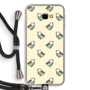 Vogeltjes: Samsung Galaxy J4 Plus Transparant Hoesje met koord