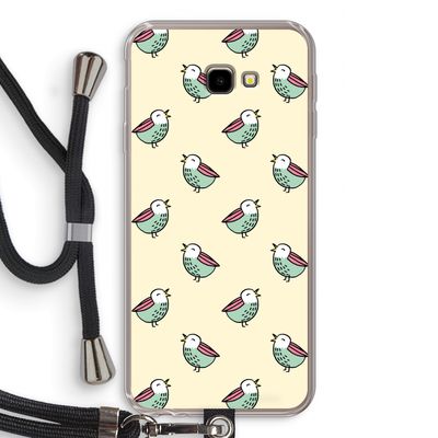 Vogeltjes: Samsung Galaxy J4 Plus Transparant Hoesje met koord