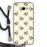 Vogeltjes: Samsung Galaxy J4 Plus Transparant Hoesje met koord