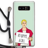 Gimme a call: Samsung Galaxy Note 8 Transparant Hoesje met koord