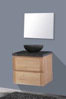 Badmeubel Wood Dynasty met ronde kom 60