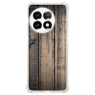 OnePlus 11 Stevig Telefoonhoesje Steigerhout OnePlus 11 Stevig Telefoonhoesje Steigerhout