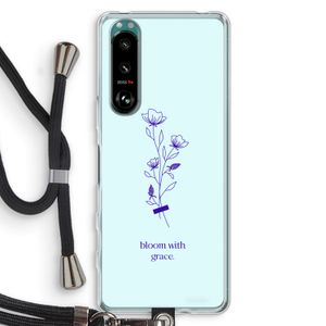 Bloom with grace: Sony Xperia 5 III Transparant Hoesje met koord