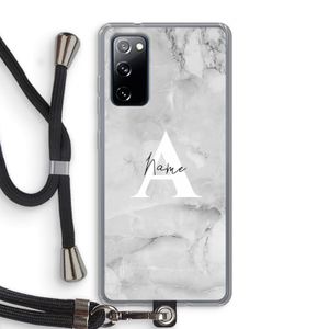 Ivory Marble: Samsung Galaxy S20 FE / S20 FE 5G Transparant Hoesje met koord