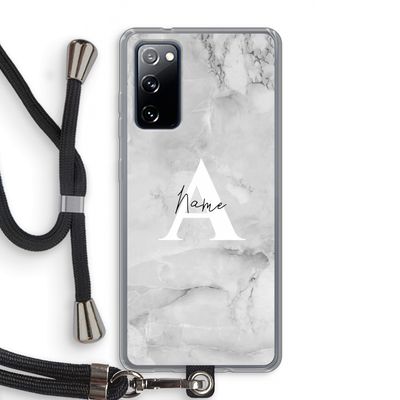 Ivory Marble: Samsung Galaxy S20 FE / S20 FE 5G Transparant Hoesje met koord