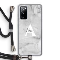 Ivory Marble: Samsung Galaxy S20 FE / S20 FE 5G Transparant Hoesje met koord