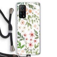 Botanical sweet flower heaven: Xiaomi Mi 10T 5G Transparant Hoesje met koord