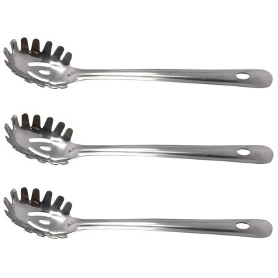 Pasta Opscheplepel - 3x - RVS - 31 cm - voor spaghetti - keukengerei