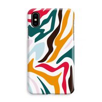 Colored Zebra: iPhone Xs Volledig Geprint Hoesje Colored Zebra: iPhone Xs Volledig Geprint Hoesje
