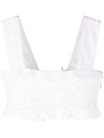 ISABEL MARANT haut crop Mecelia en broderie anglaise - Blanc - thumbnail