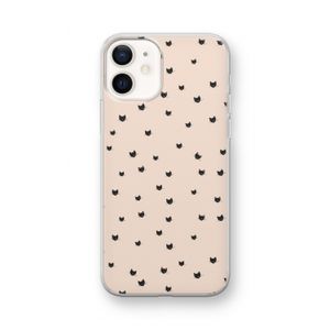 Kleine kattenkopjes: iPhone 12 mini Transparant Hoesje