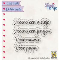Nellie's Choice • clear stempel nederlands hoera een meisje etc