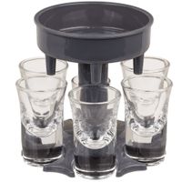 Shotglas drank dispenser inclusief 6 shotglaasjes 12 x 13 cm - thumbnail