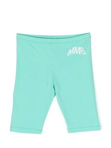 MM6 Maison Margiela Kids short en coton stretch à logo imprimé - Vert