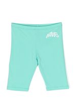 MM6 Maison Margiela Kids short en coton stretch à logo imprimé - Vert