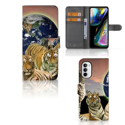 Motorola Moto G52 | Moto G82 | Telefoonhoesje | Met pasjeshouder | Roofdieren