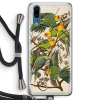 Carolinaparkiet: Huawei P20 Transparant Hoesje met koord