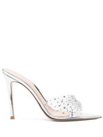 Gianvito Rossi mules à ornements en cristal 110 mm - Argent